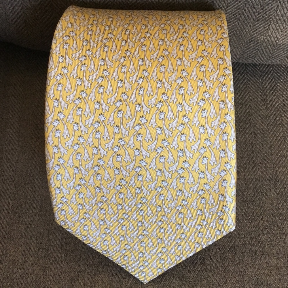 Ferragamo Giraffe-Print Silk Tie - Picture 15 of 16